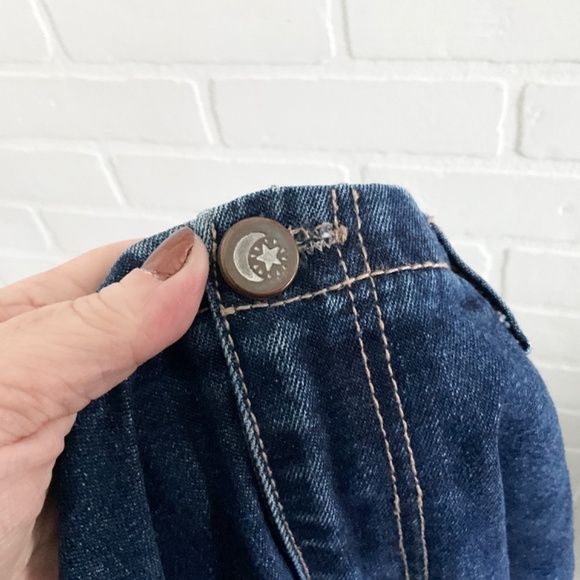 Vintage Women’s Denim Jeans Bebop Second Generation Dark Wash Sherpa Pocket Sz 7 - Picture 13 of 16